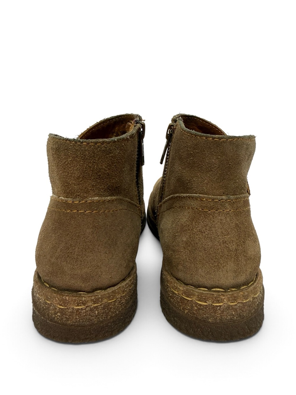 Born Tora Womens 7 Brown Suede Leather Side Zip Ankle Boots Booties - Picture 5 of 7